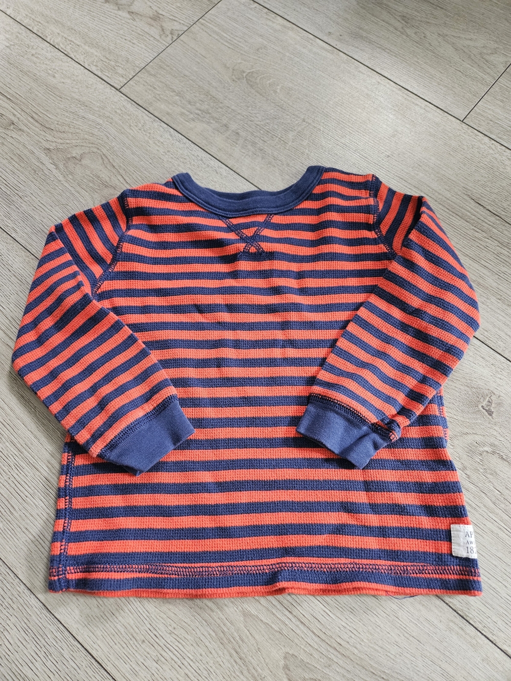 Carter's Toddler Boy Striped Waffle Knit Thermal Long Sleeve Shirt Size 4T